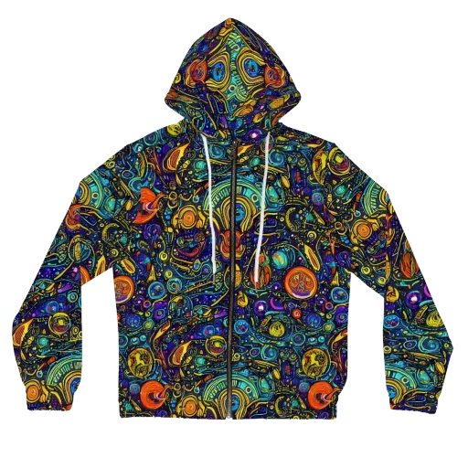 Vasnetsov Vortex on a Women's Full-Zip Hoodie