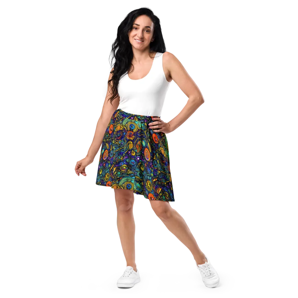 Vasnetsov Vortex on Skater Skirt — Front