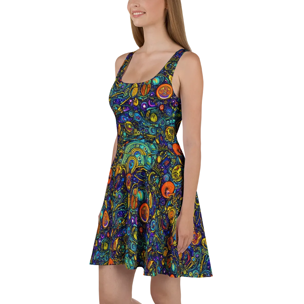 Vasnetsov Vortex on Skater Dress — Left