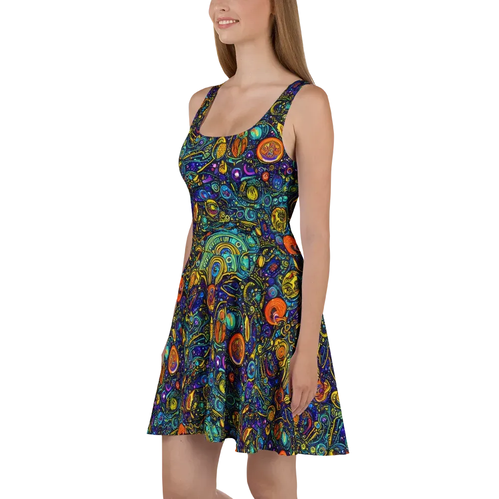 Vasnetsov Vortex on Skater Dress — Left