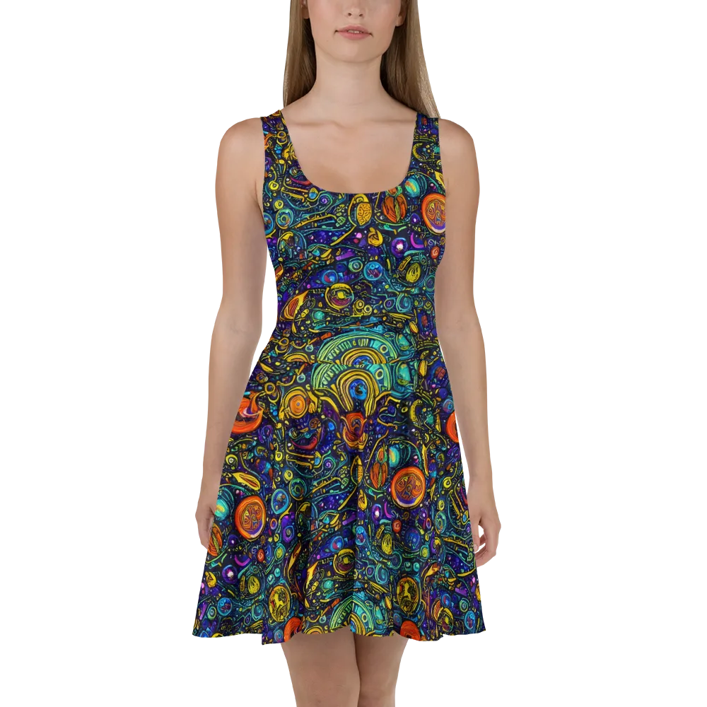 Vasnetsov Vortex on Skater Dress — Front