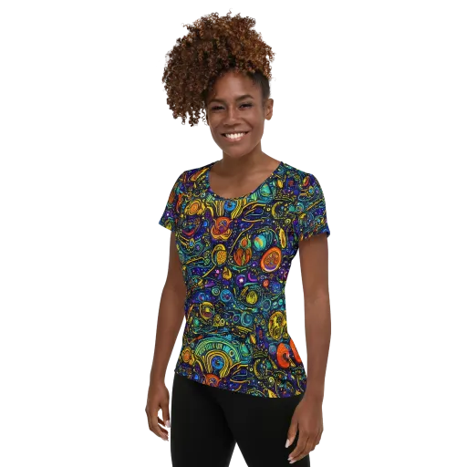 Vasnetsov Vortex on a Women's Athletic T-Shirt