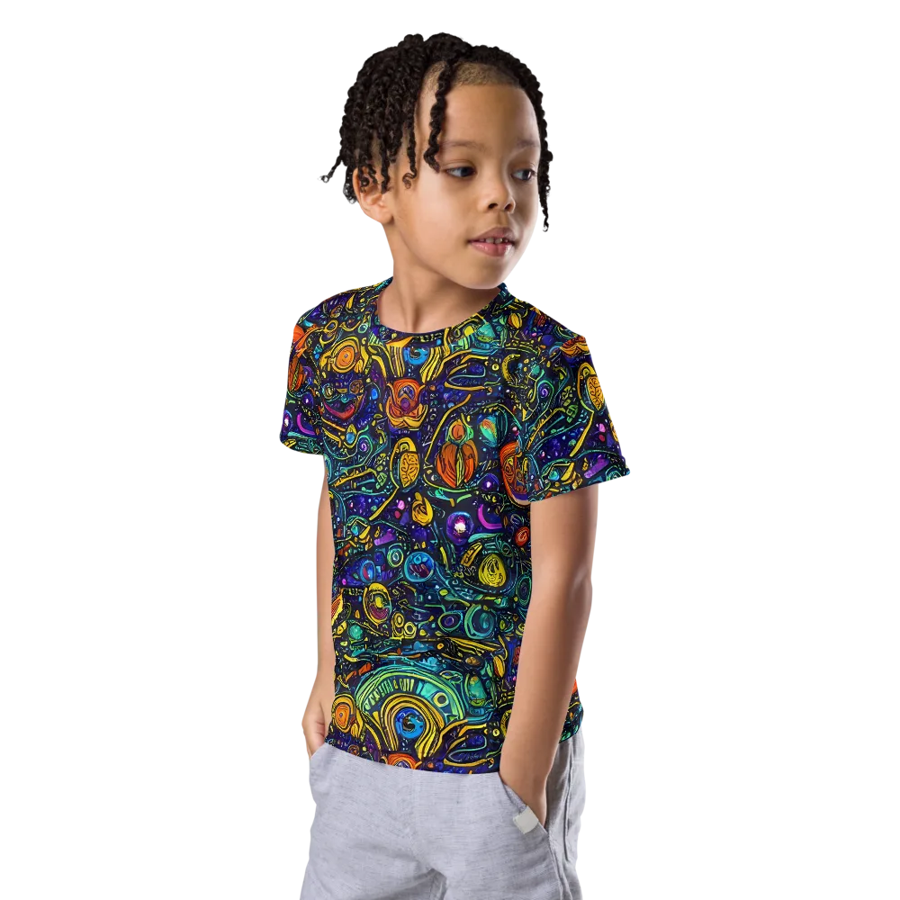 Vasnetsov Vortex on Kids Crew Neck T-Shirt — Left Front