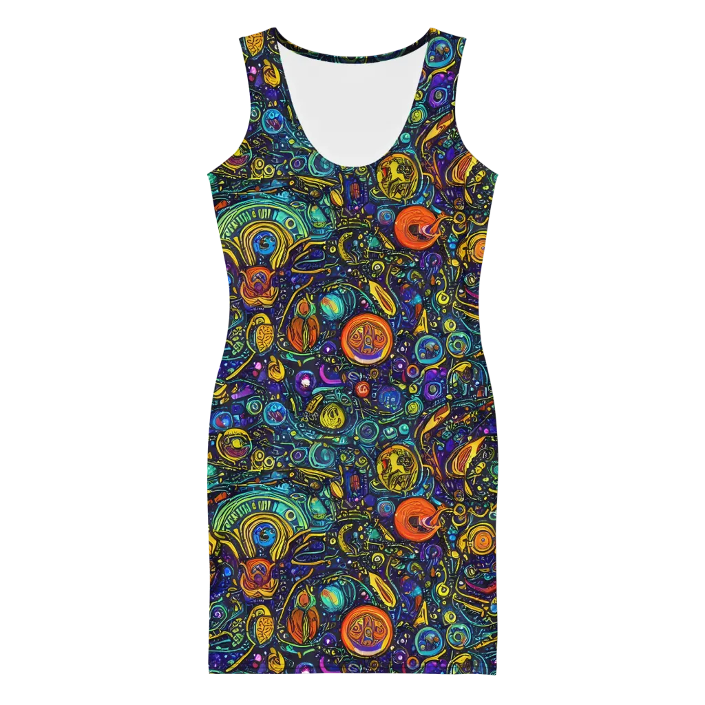 Vasnetsov Vortex on Bodycon Dress — Front
