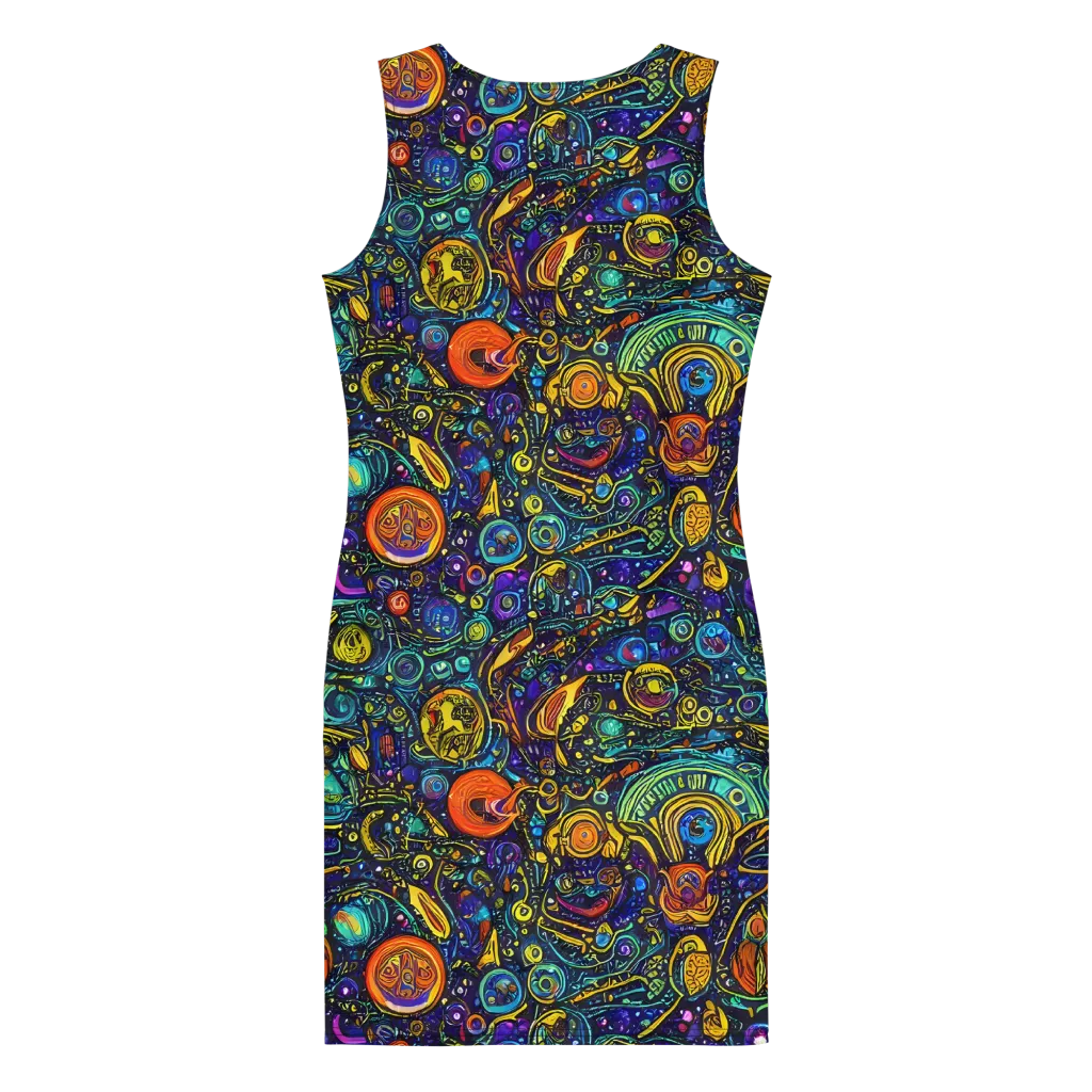 Vasnetsov Vortex on Bodycon Dress — Back
