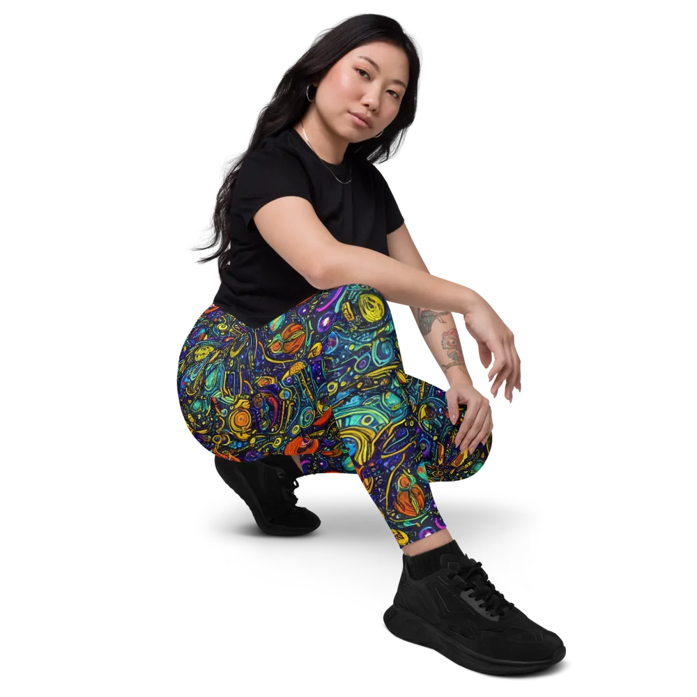 Vasnetsov Vortex on Leggings with Pockets — Right Front