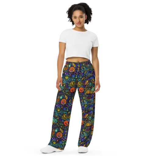 Vasnetsov Vortex on a Wide-Leg Pants