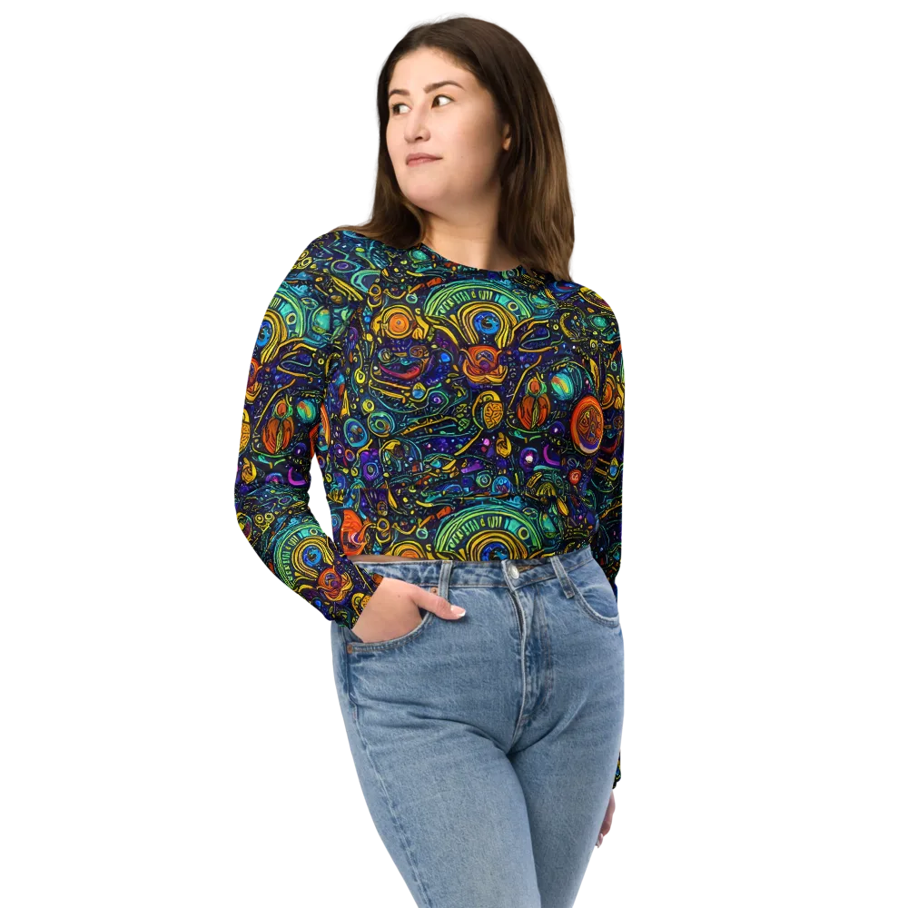 Vasnetsov Vortex on Long Sleeve Crop Top — Front