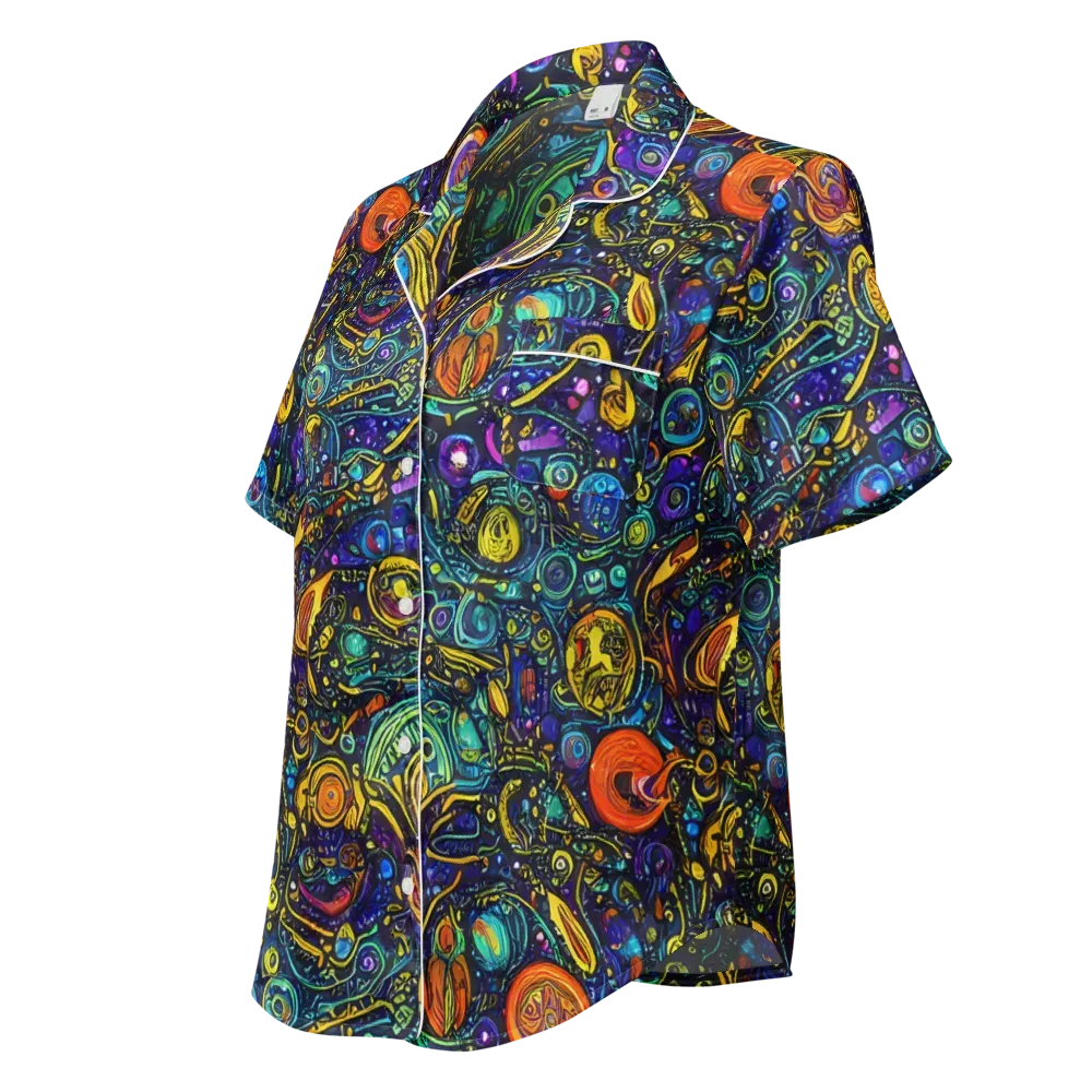 Vasnetsov Vortex on Women's Short Sleeve Pajama Top — Left Front