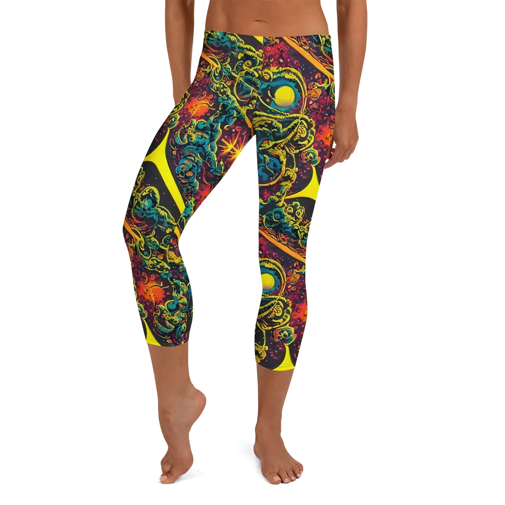Gogos Galaxy on Capri Leggings — Front