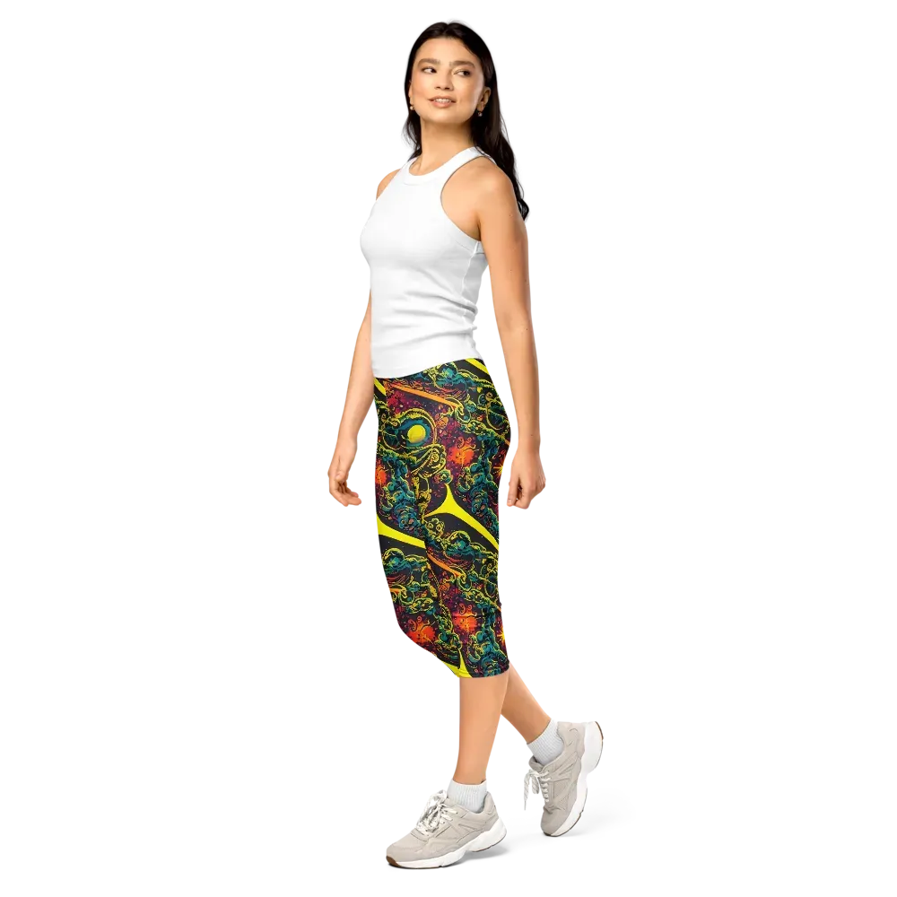 Gogos Galaxy on Capri Leggings — Left Front