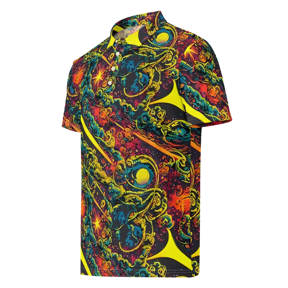Gogos Galaxy on Men's Slim Fit Polo Shirt — Left Front