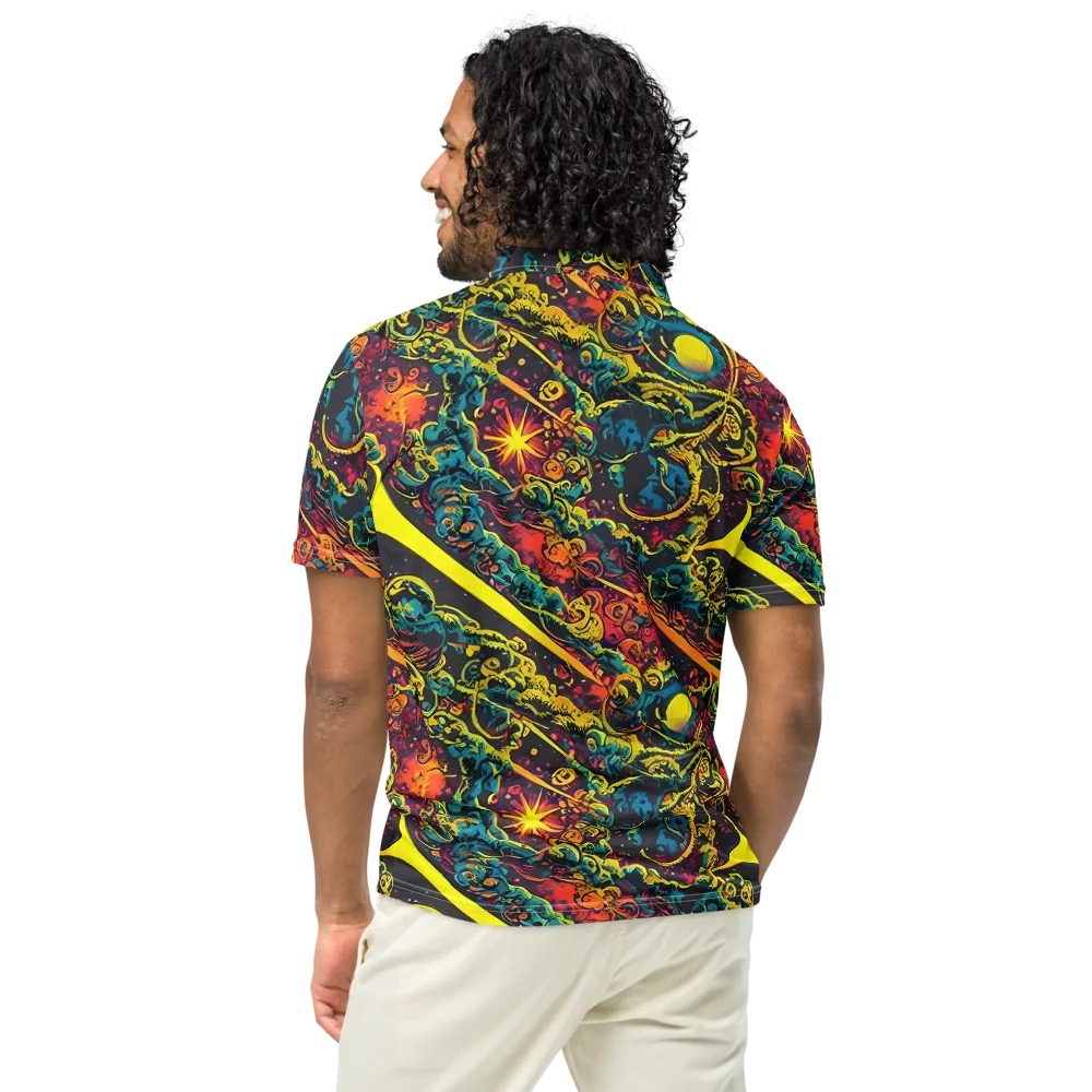 Gogos Galaxy on Men's Slim Fit Polo Shirt — Back