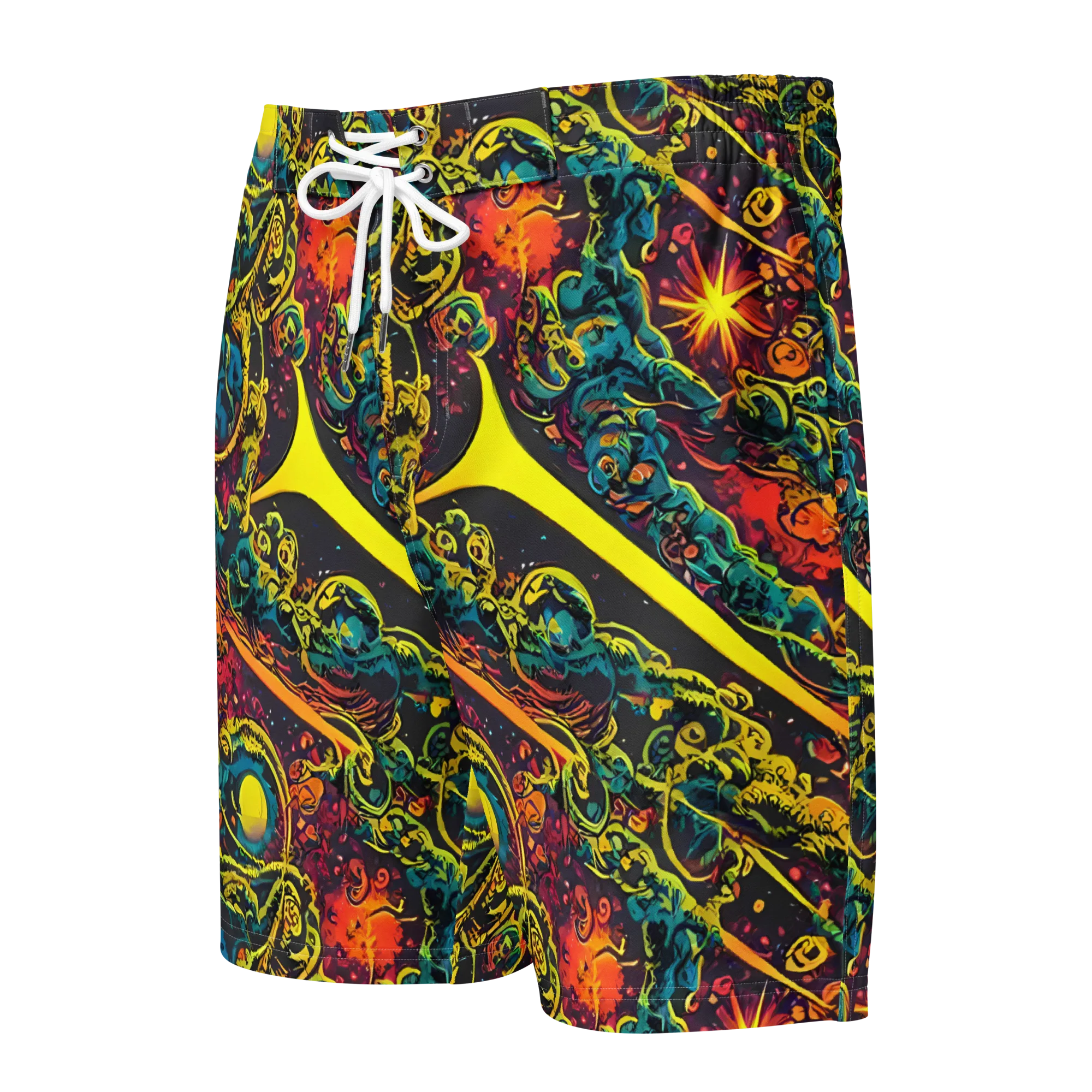 Gogos Galaxy on Men's Board Shorts — Front