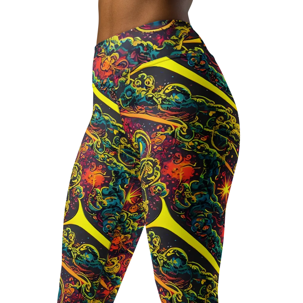 Gogos Galaxy on Yoga Leggings — Left Front