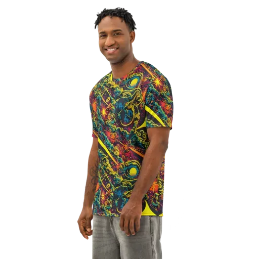 Gogos Galaxy on a Men's Cotton Crew Neck T-Shirt