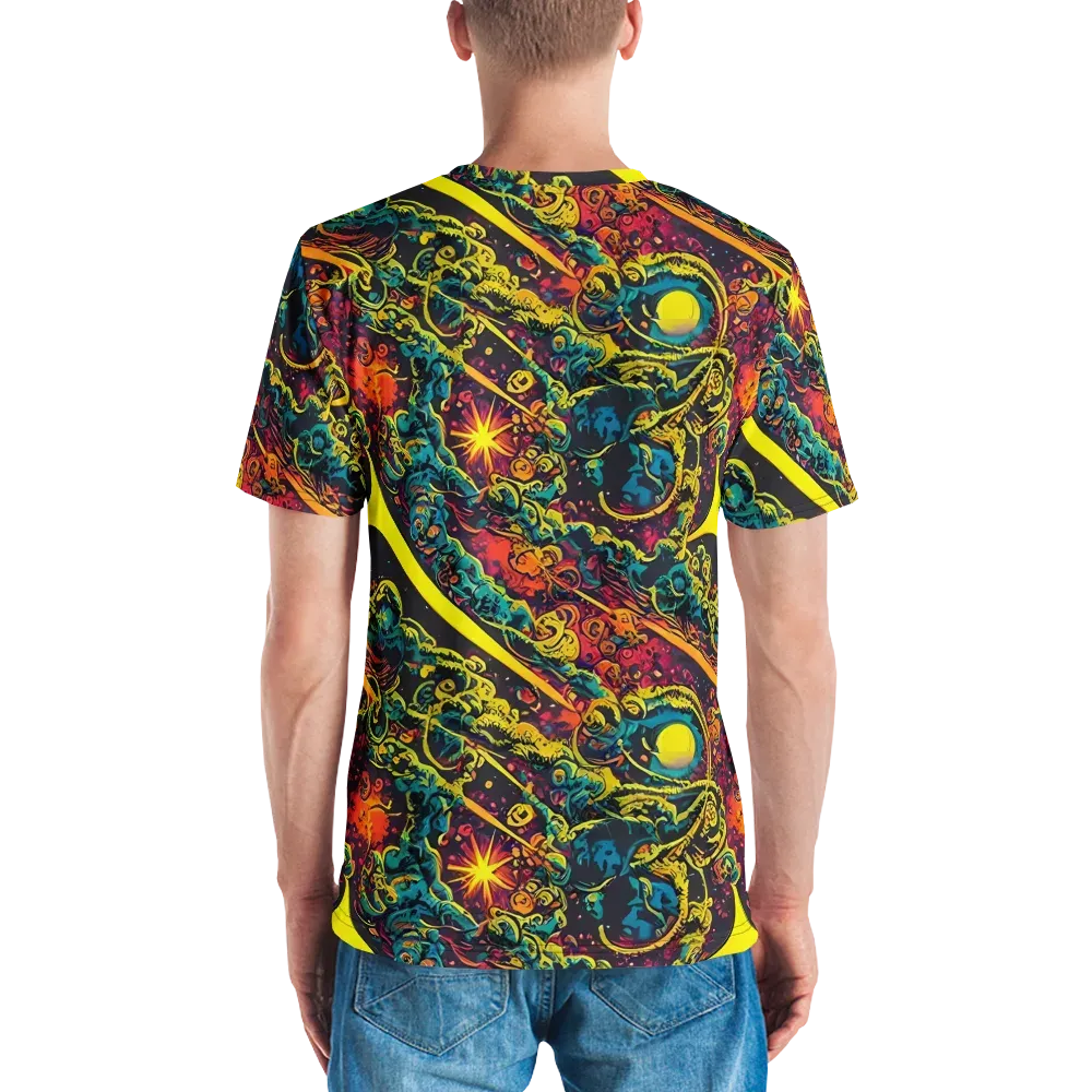 Gogos Galaxy on Men's Crew Neck T-Shirt — Back