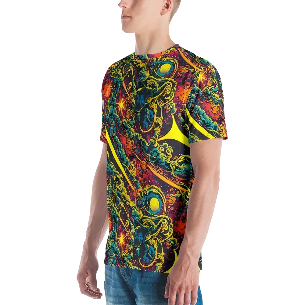 Gogos Galaxy on Men's Crew Neck T-Shirt — Left