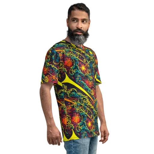 Gogos Galaxy on a Men's Crew Neck T-Shirt