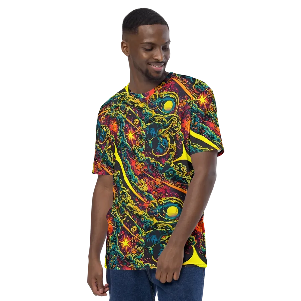 Gogos Galaxy on Men's Crew Neck T-Shirt — Left