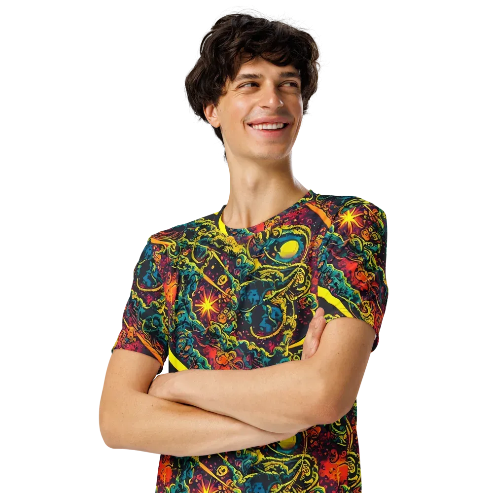 Gogos Galaxy on Men's Crew Neck T-Shirt — Left Front