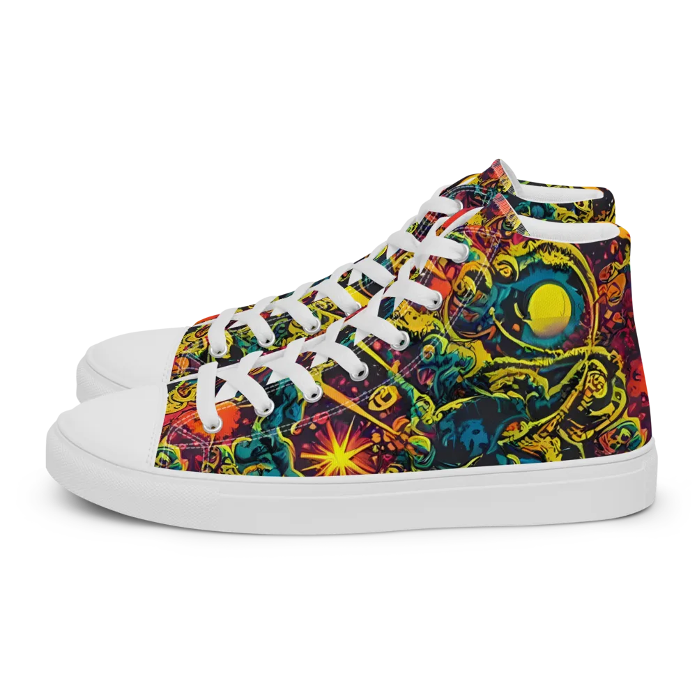 Gogos Galaxy on Men's High Top Canvas Shoes — Left