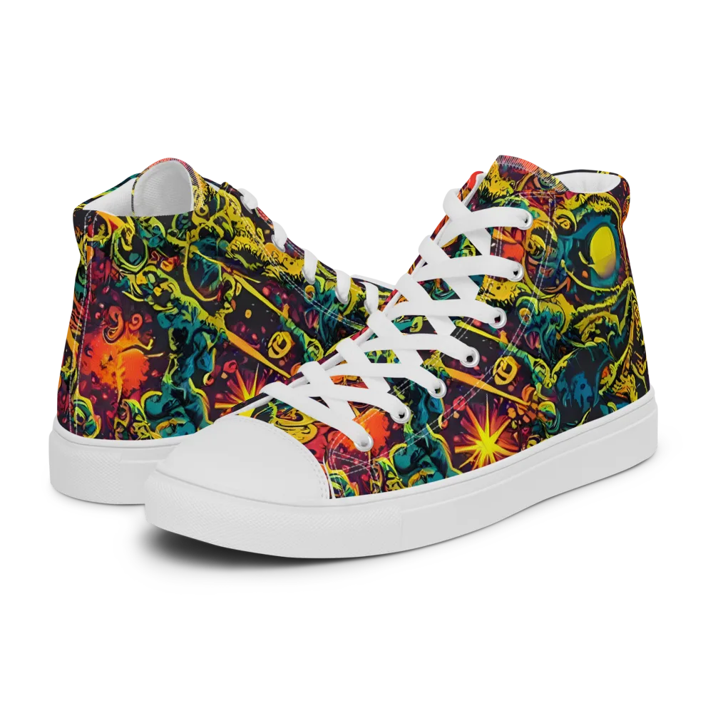 Gogos Galaxy on Men's High Top Canvas Shoes — Left