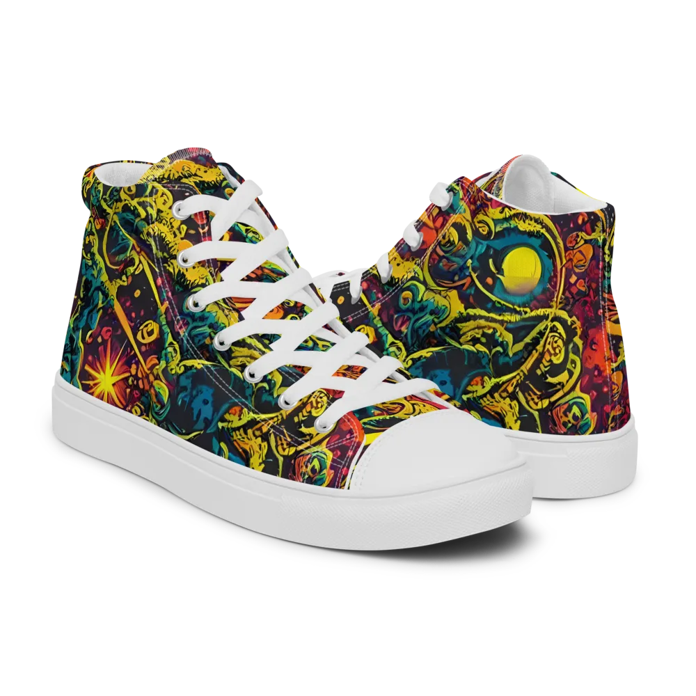 Gogos Galaxy on Men's High Top Canvas Shoes — Right