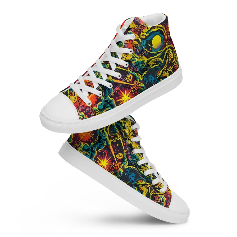 Gogos Galaxy on Men's High Top Canvas Shoes — Front