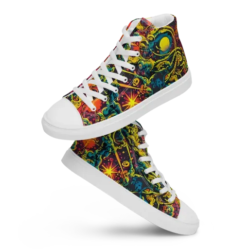 Gogos Galaxy on a Men's High Top Canvas Shoes