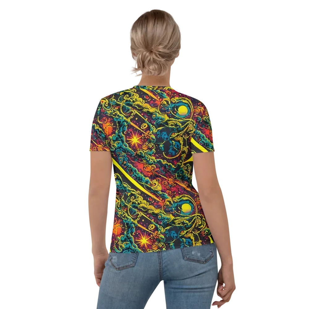 Gogos Galaxy on Women's Crew Neck T-Shirt — Back