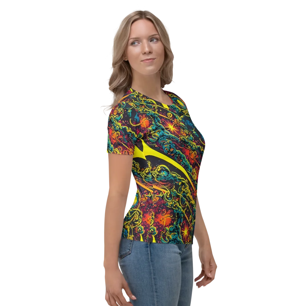 Gogos Galaxy on Women's Crew Neck T-Shirt — Right