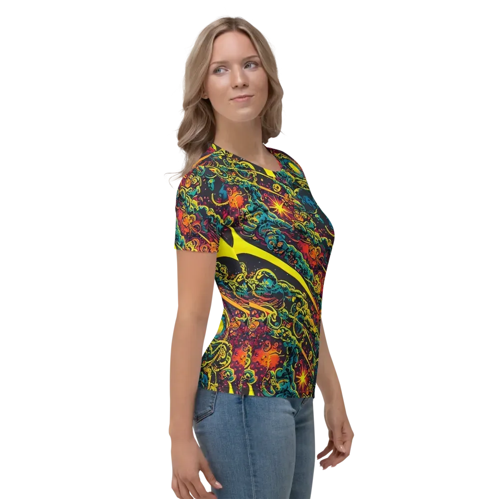 Gogos Galaxy on Women's Crew Neck T-Shirt — Right