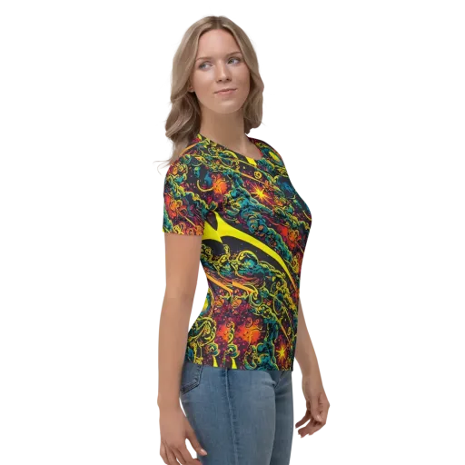 Gogos Galaxy on a Women's Crew Neck T-Shirt