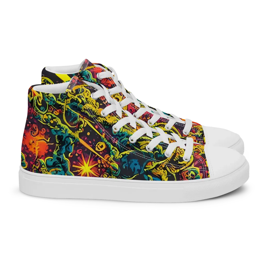 Gogos Galaxy on Women's High Top Canvas Shoes — Right
