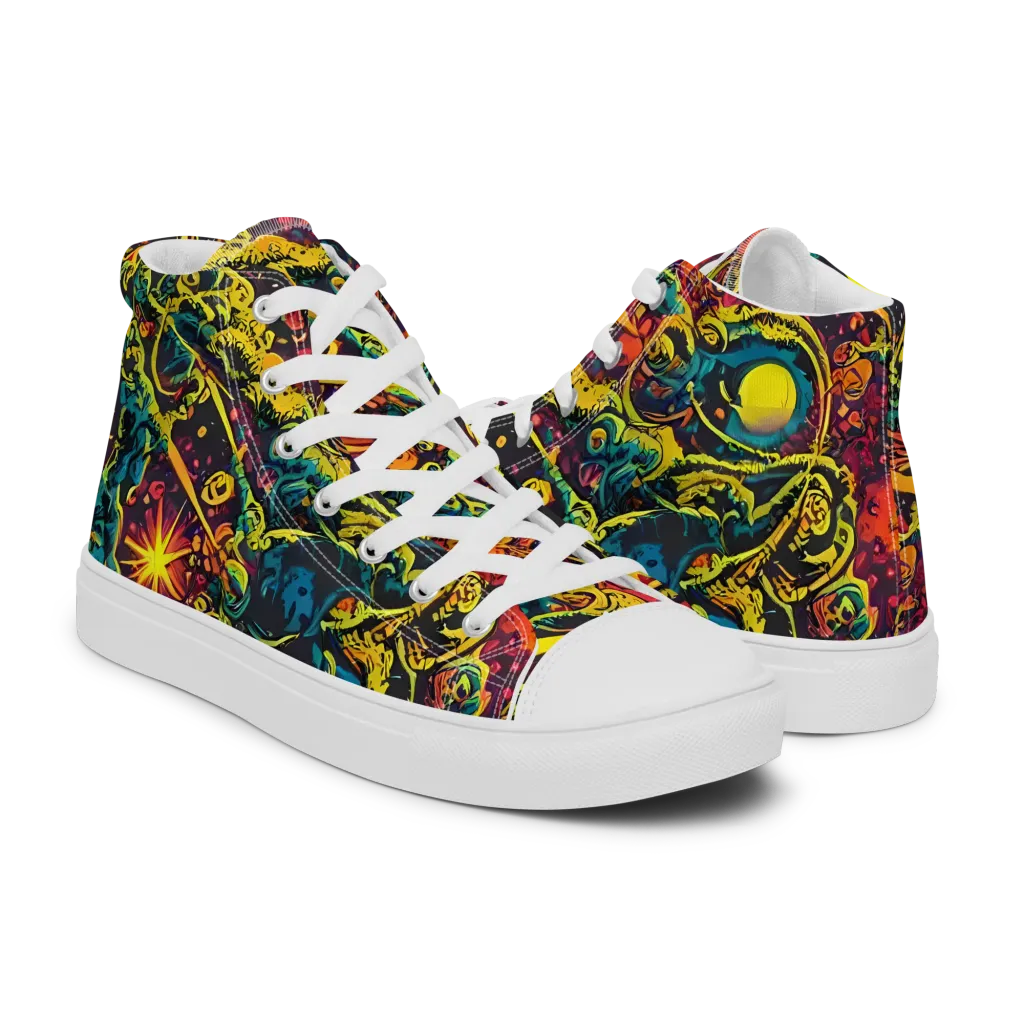 Gogos Galaxy on Women's High Top Canvas Shoes — Right