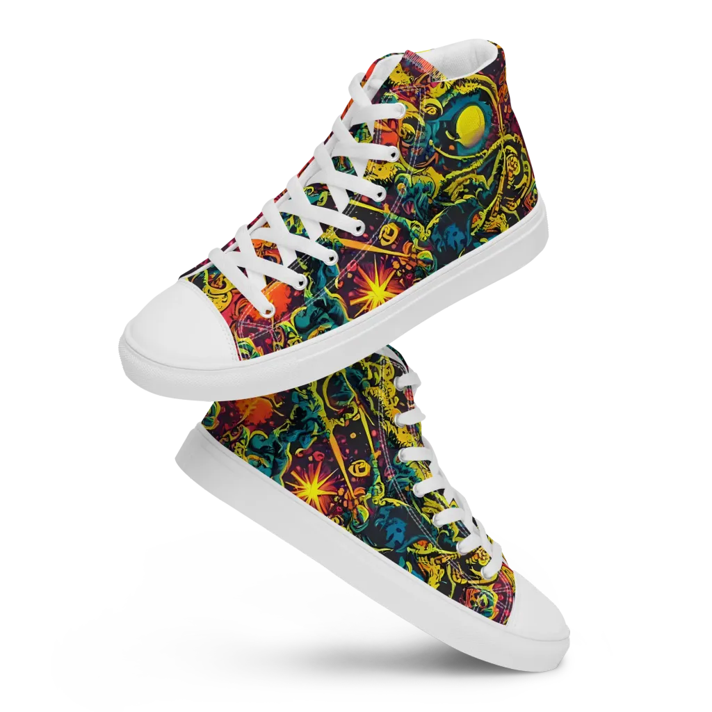 Gogos Galaxy on Women's High Top Canvas Shoes — Front