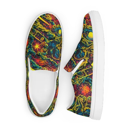 Gogos Galaxy on a Men's Slip-On Canvas Shoes