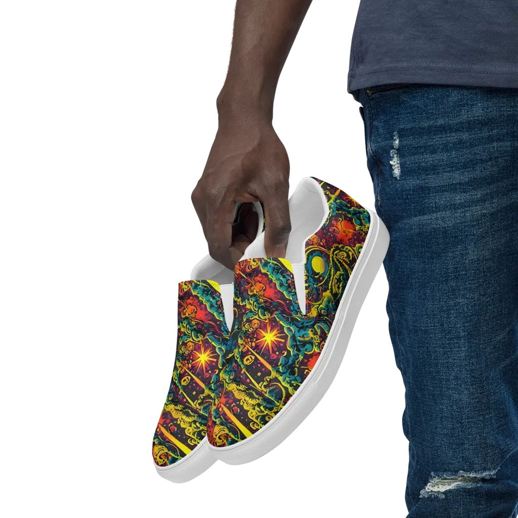 Gogos Galaxy on Men's Slip-On Canvas Shoes — Left Front
