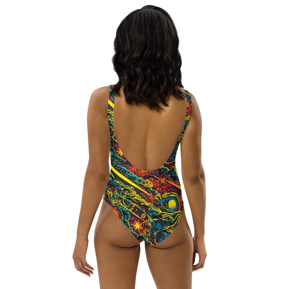 Gogos Galaxy on One-Piece Swimsuit — Back