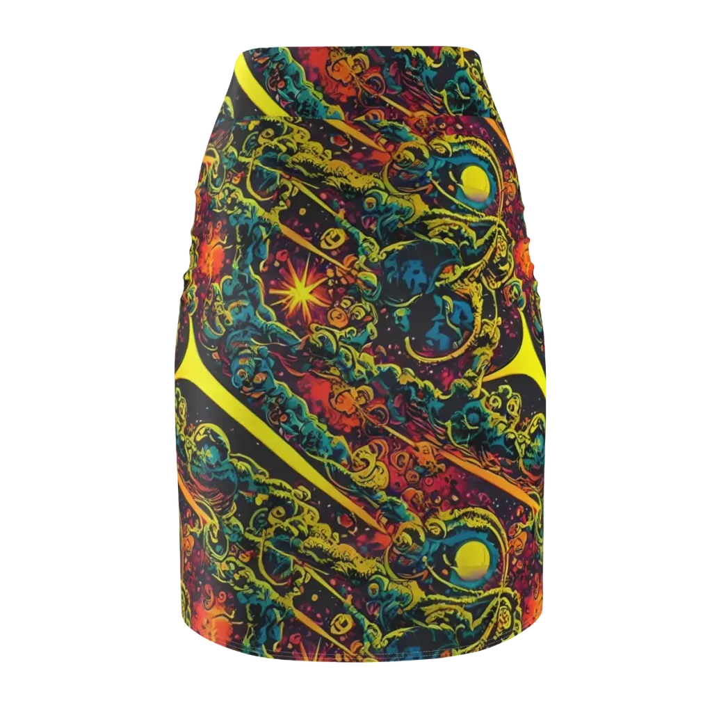 Gogos Galaxy on Pencil Skirt — Back