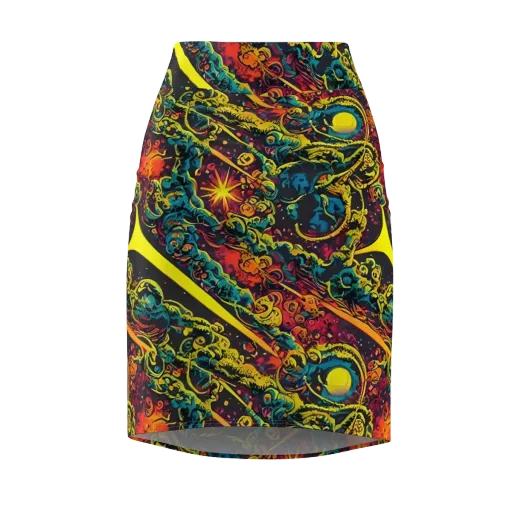 Gogos Galaxy on a Pencil Skirt