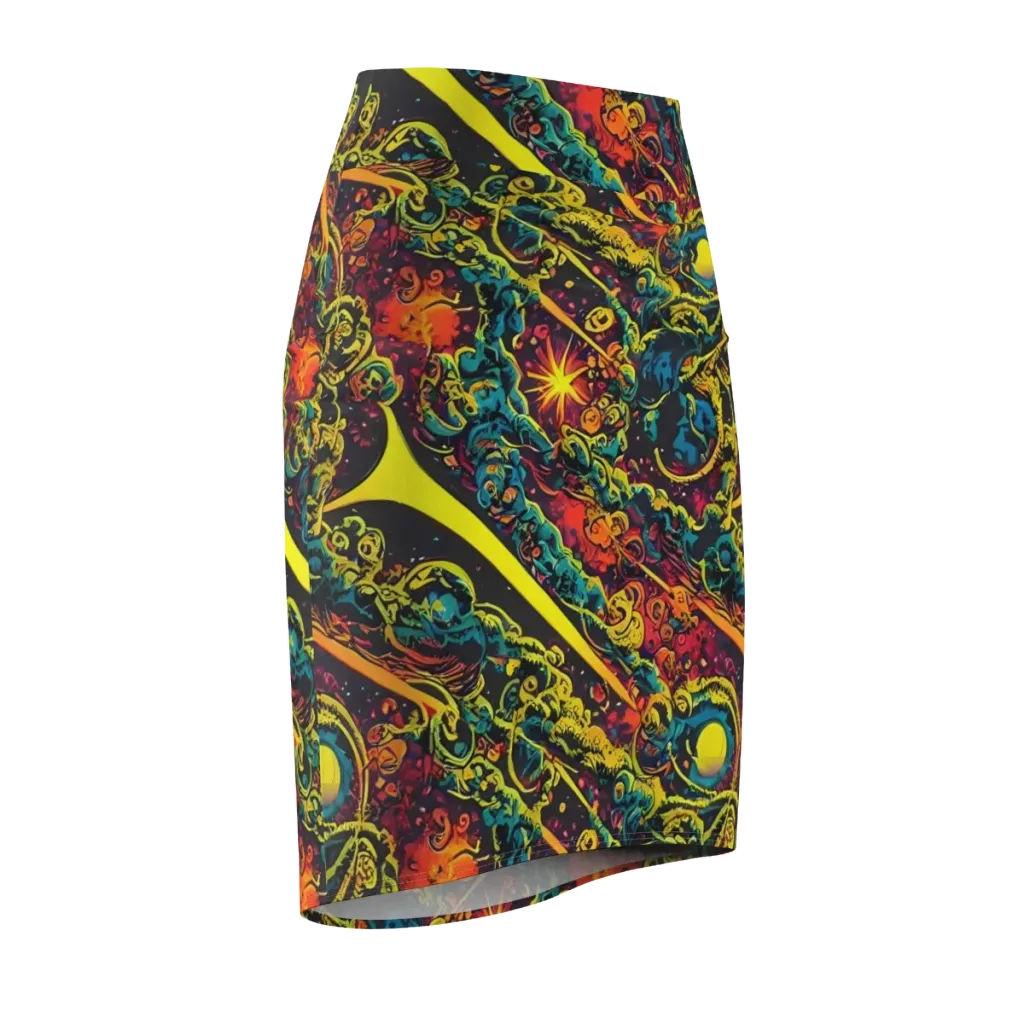 Gogos Galaxy on Pencil Skirt — Front Side
