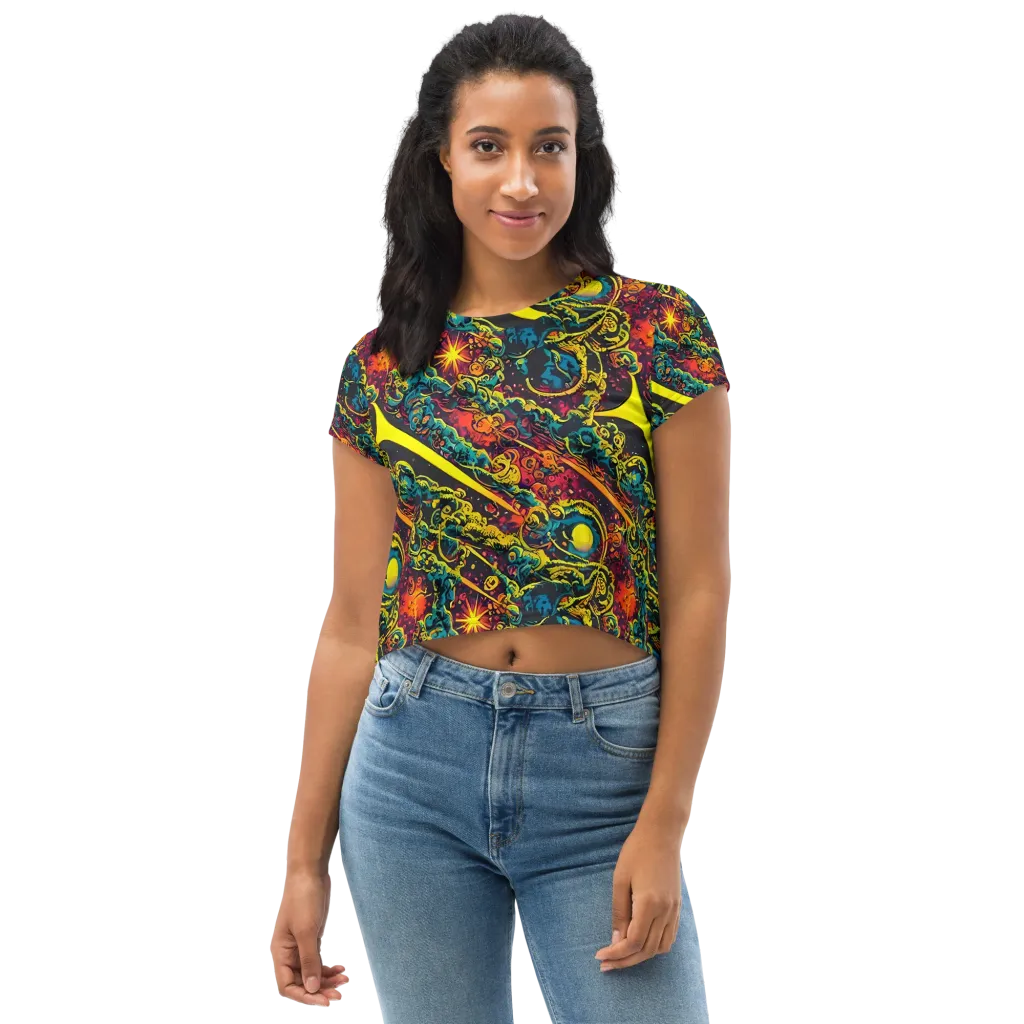 Gogos Galaxy on Crop Tee — Front