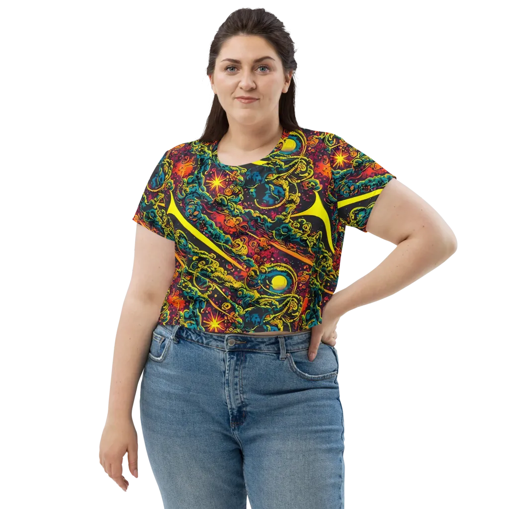 Gogos Galaxy on Crop Tee — Front