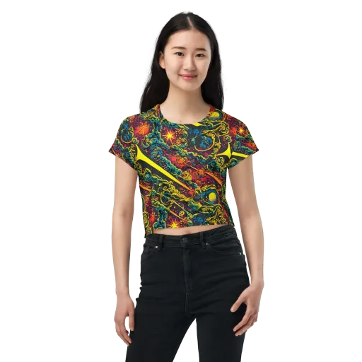 Gogos Galaxy on a Crop Tee