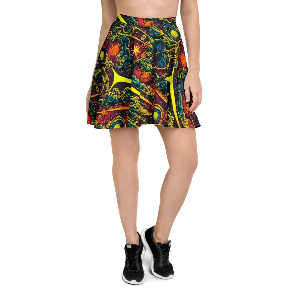 Gogos Galaxy on Skater Skirt — Front