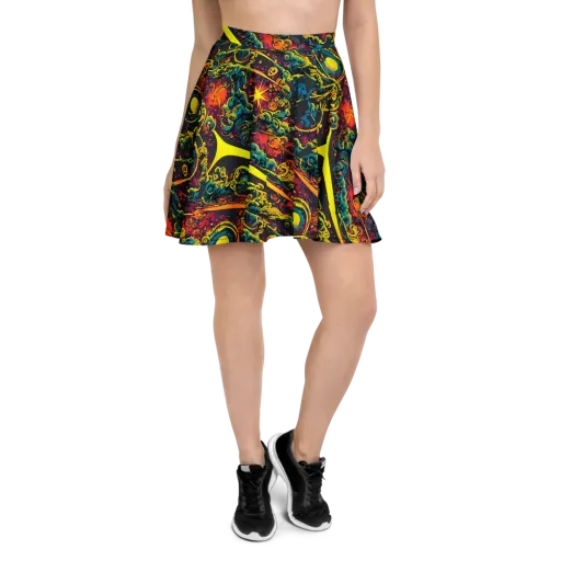 Gogos Galaxy on a Skater Skirt