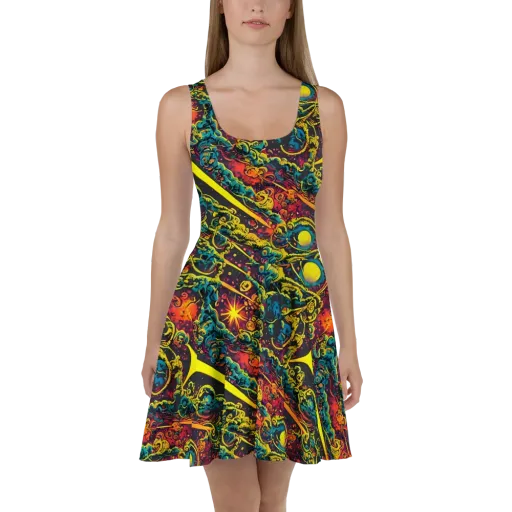 Gogos Galaxy on a Skater Dress