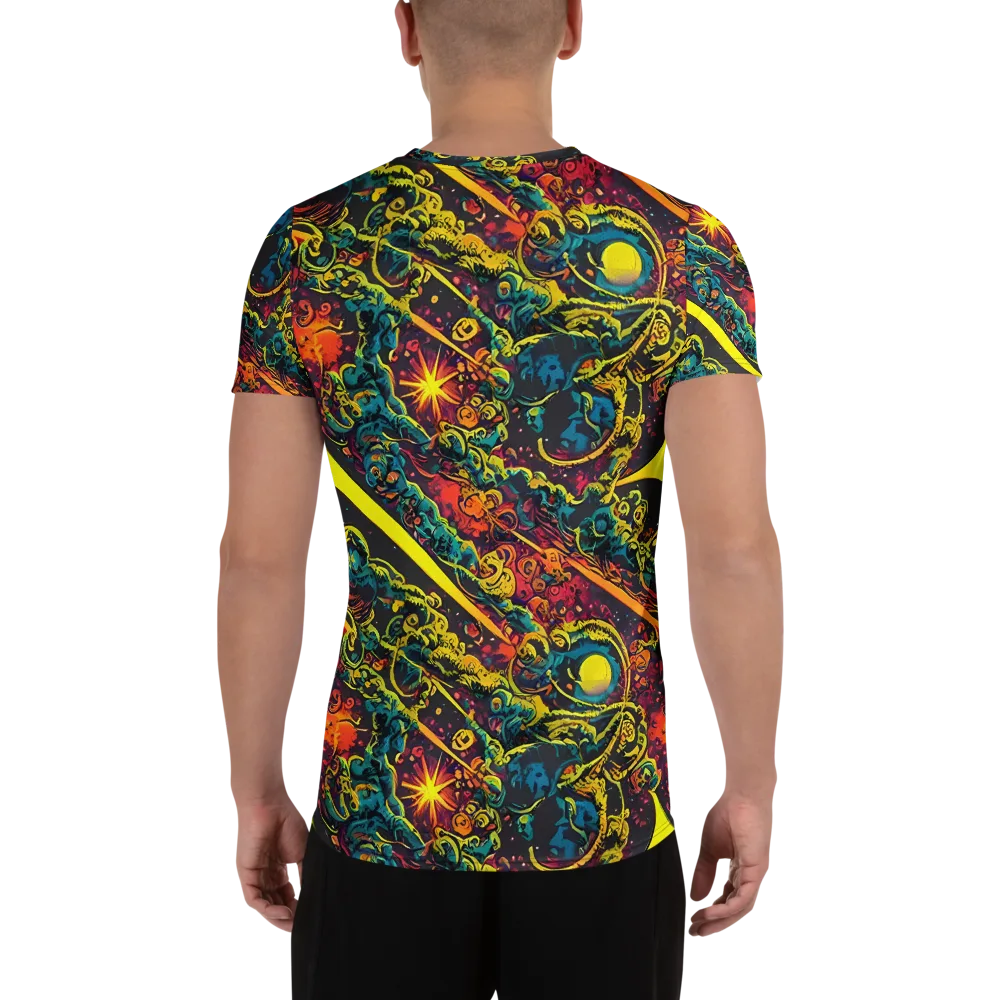 Gogos Galaxy on Men's Athletic T-Shirt — Back